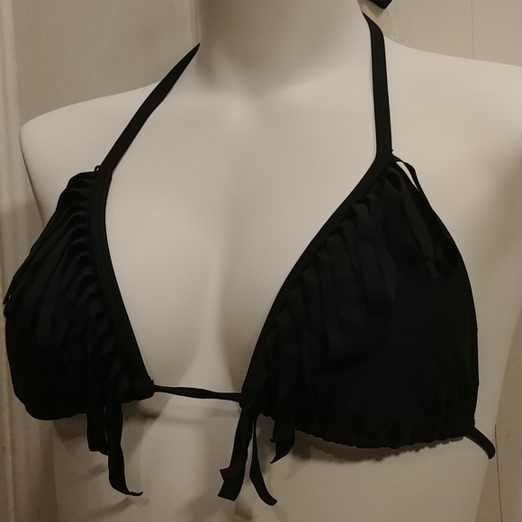 3 String Bikini Halter Style Tops Black Pink and white - Picture 3 of 8